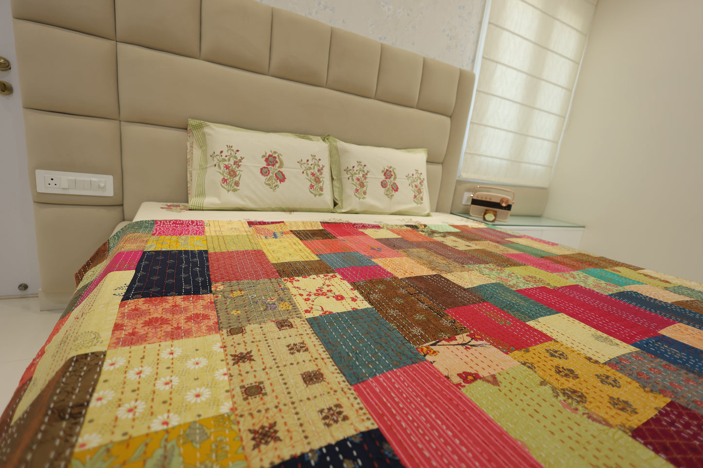 Badmeri Patchwork Marvels Double Bed King Size Bedcover