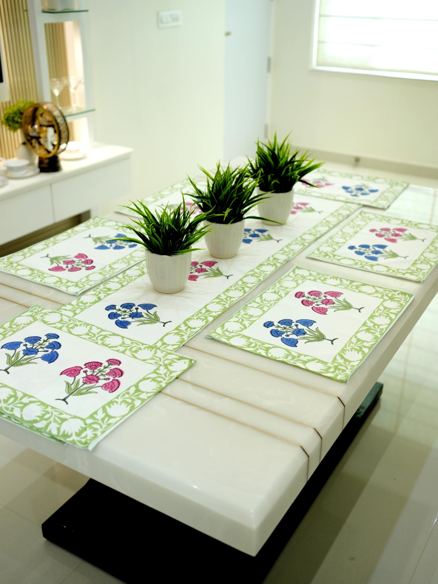 Multicolour Block Paint Table Runner