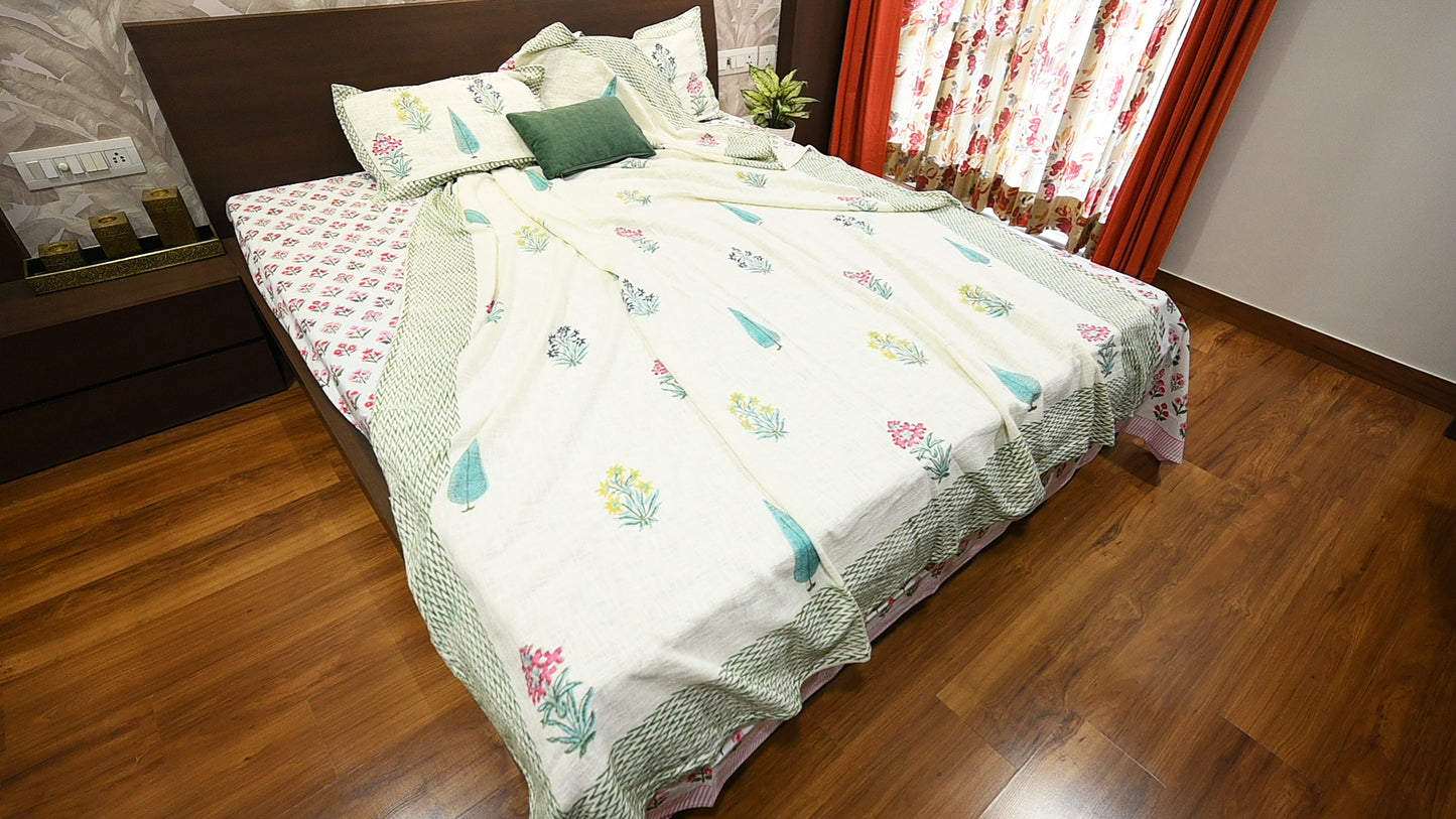 Floral Fiesta TNT Double Bed King Size Bedcover