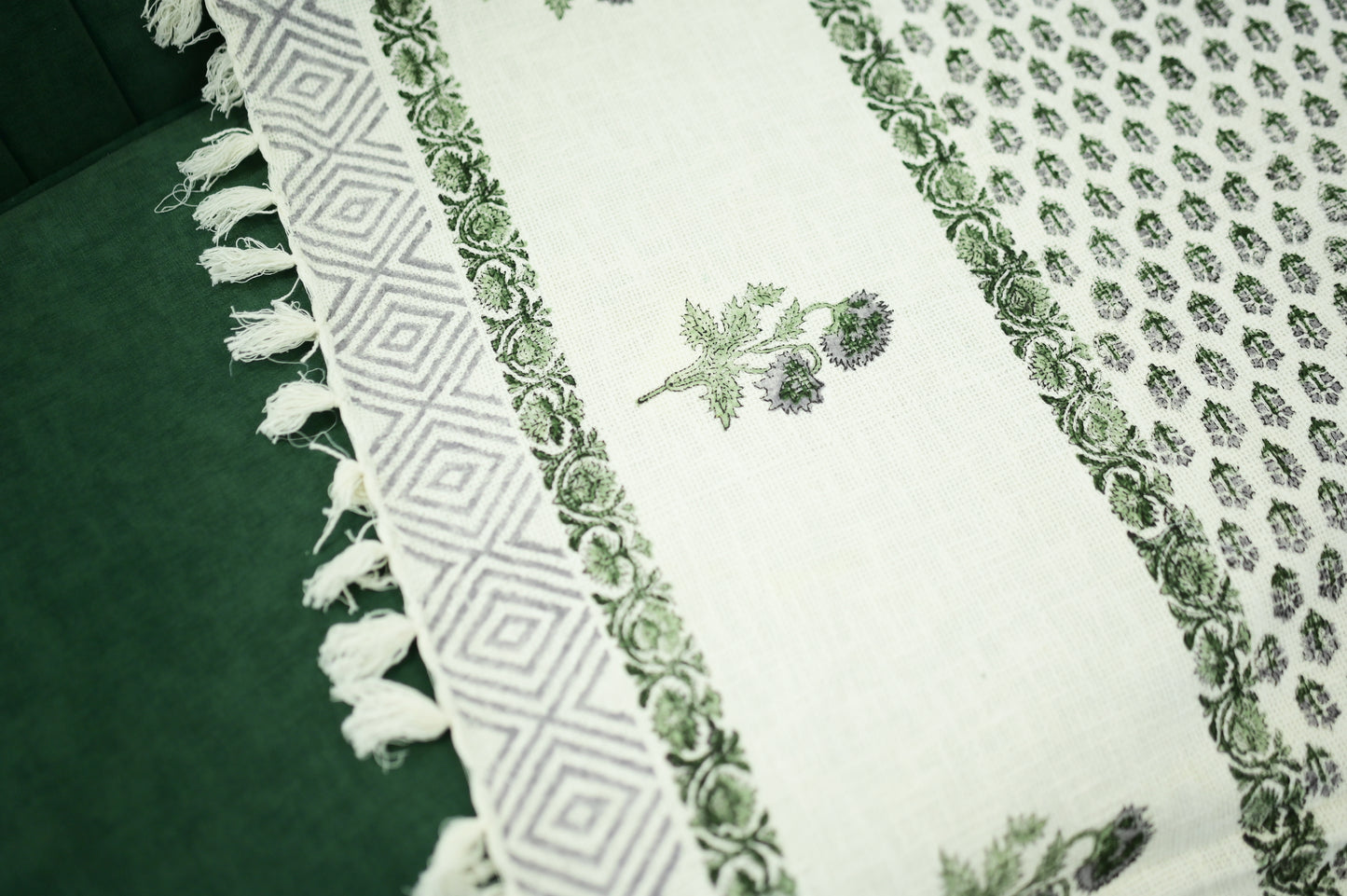 Boho Bloom Grey Sofa Throw