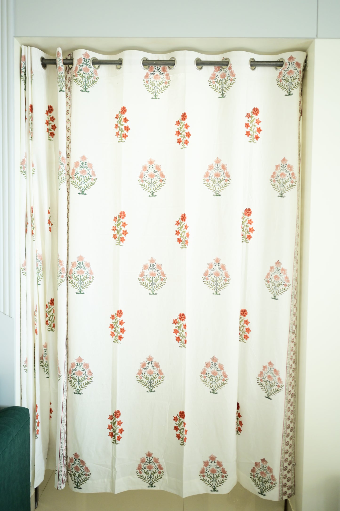 Meadow Melody Handblock Print Curtains