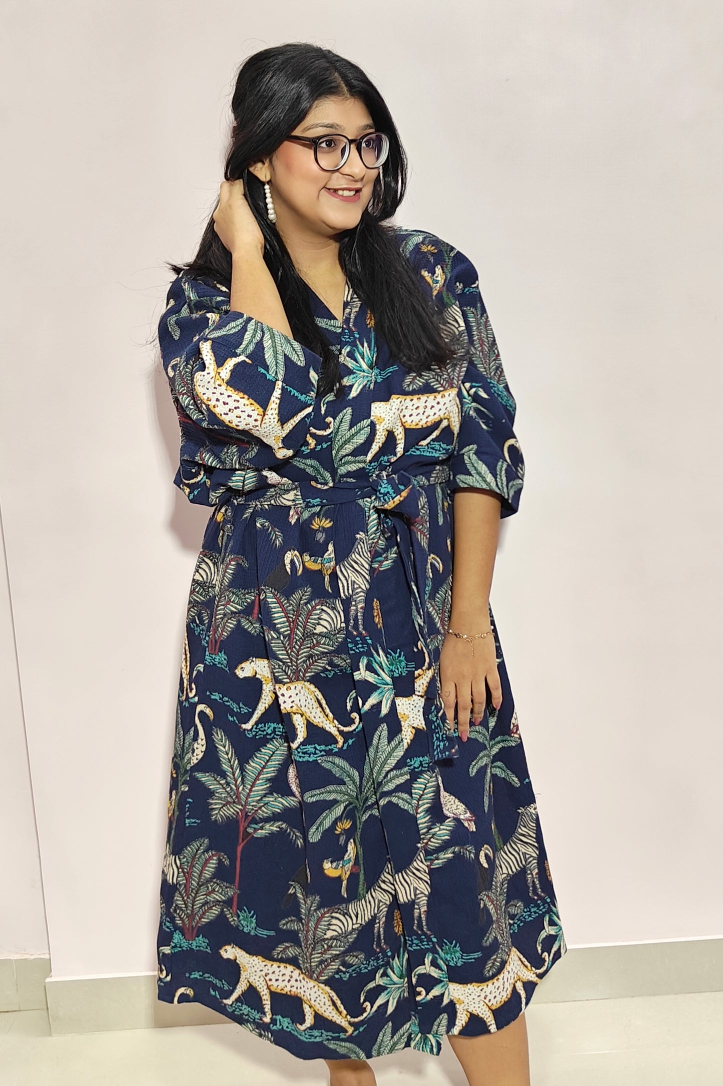Tropic Whispers Blue Bathrobe