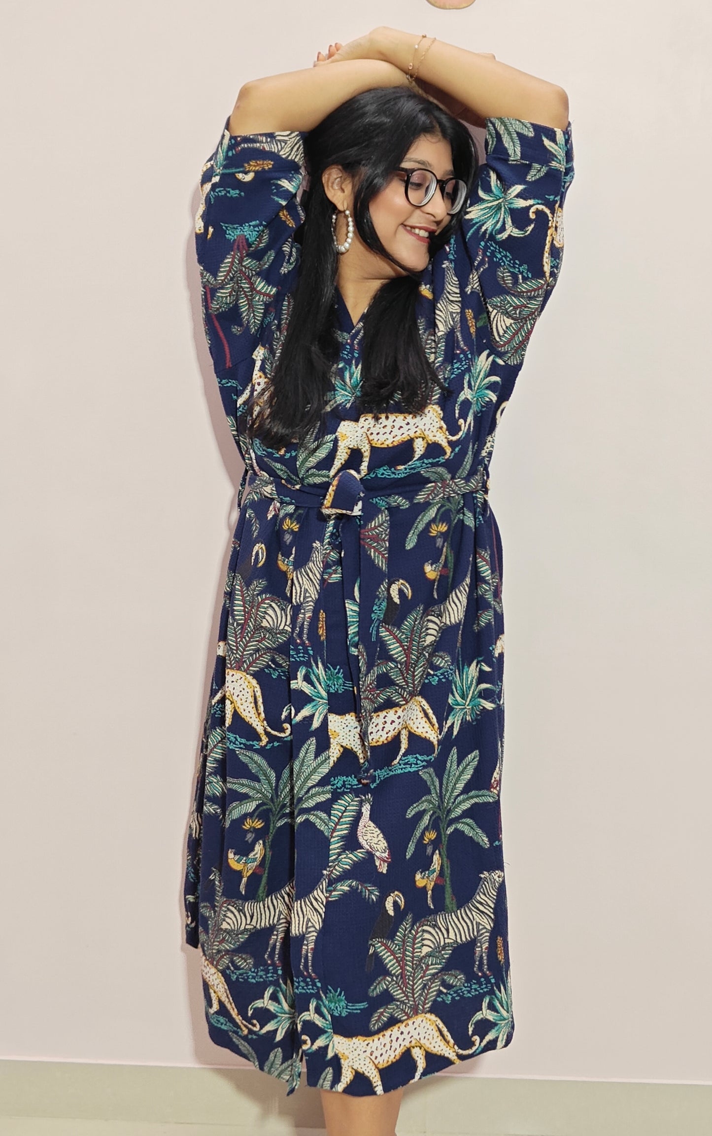 Tropic Whispers Blue Bathrobe
