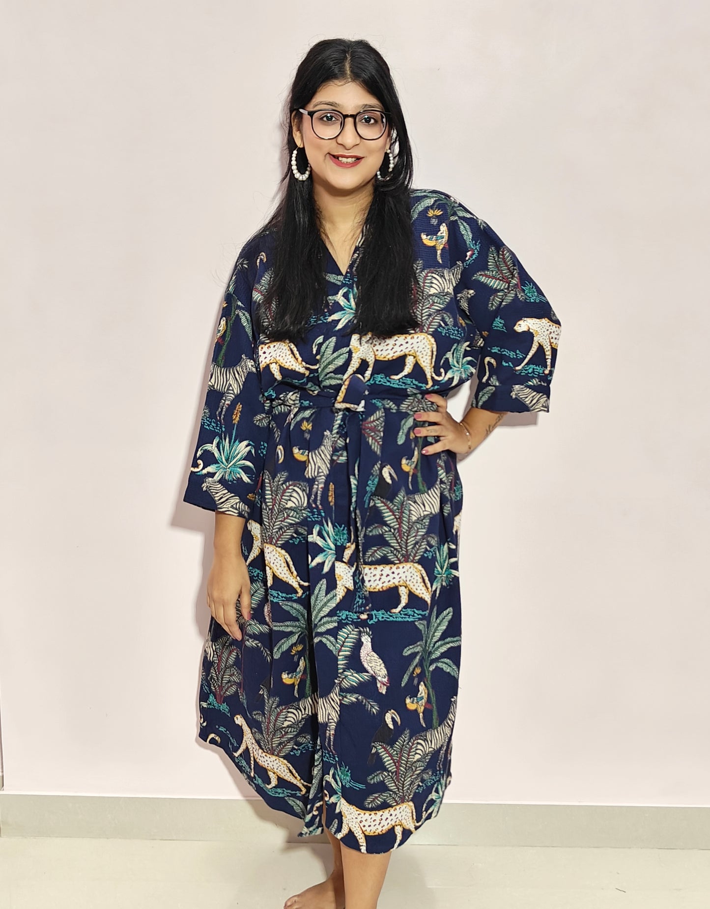 Tropic Whispers Blue Bathrobe