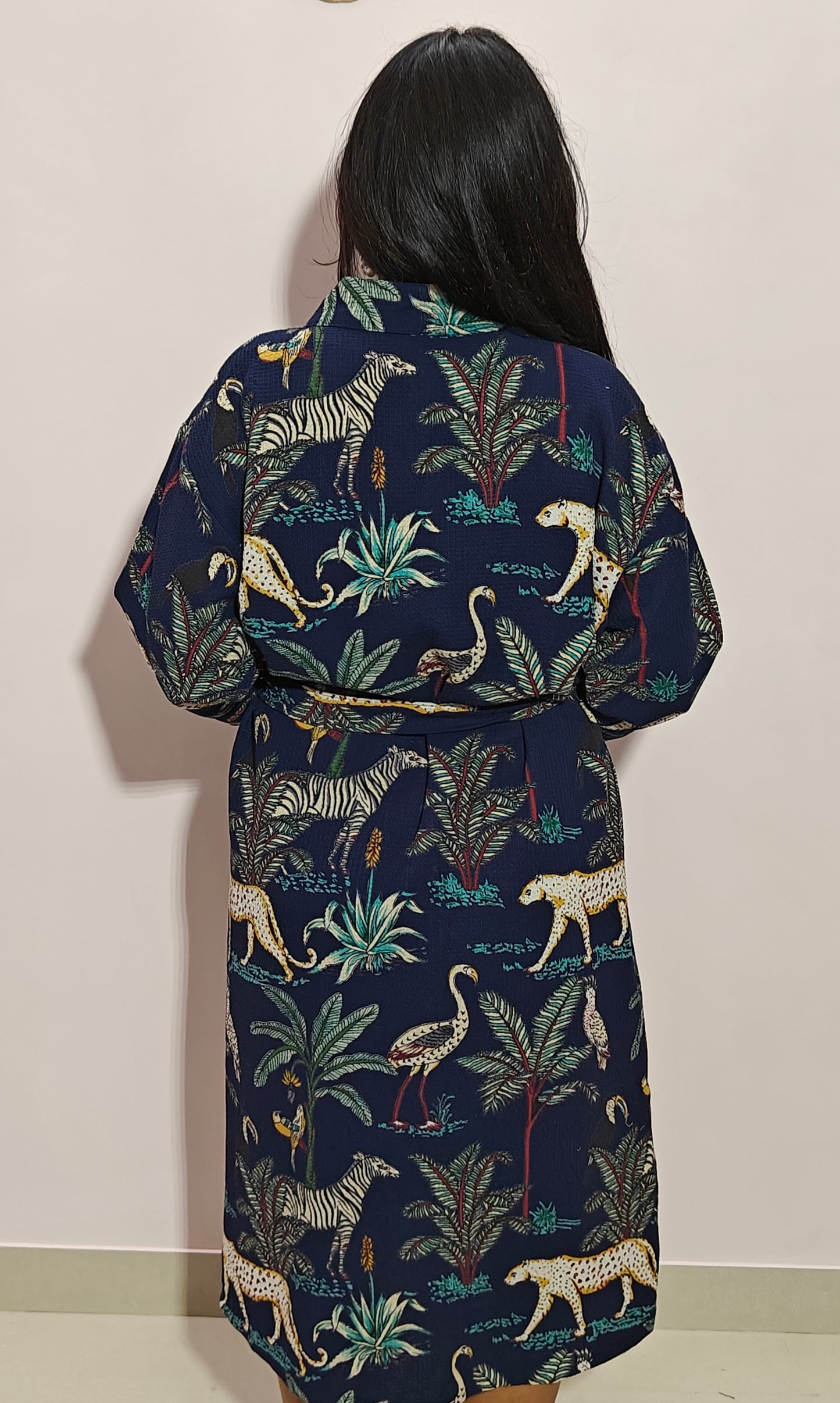 Tropic Whispers Blue Bathrobe