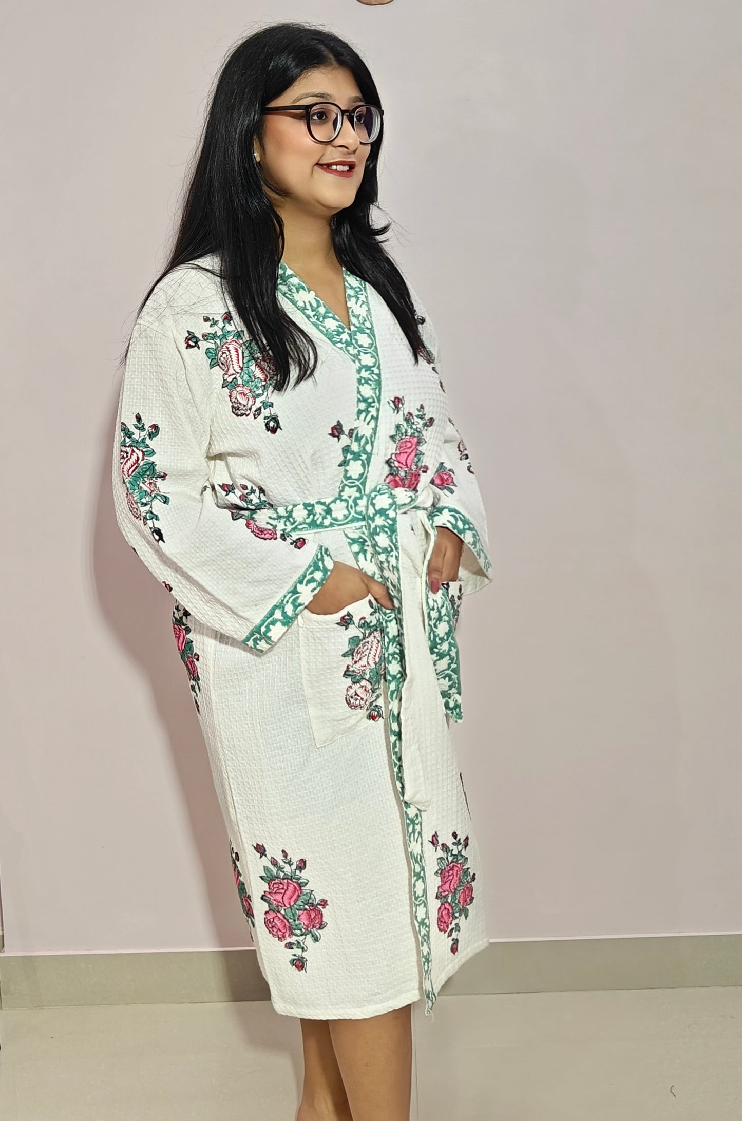 Artful Floral Spa Bathrobes