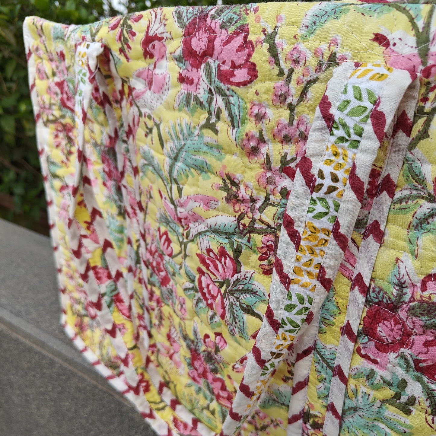 Sun Petal Quilted Tote Bag Stylish Tote