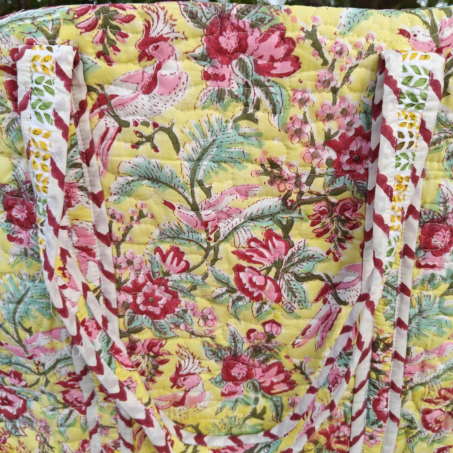 Sun Petal Quilted Tote Bag Stylish Tote