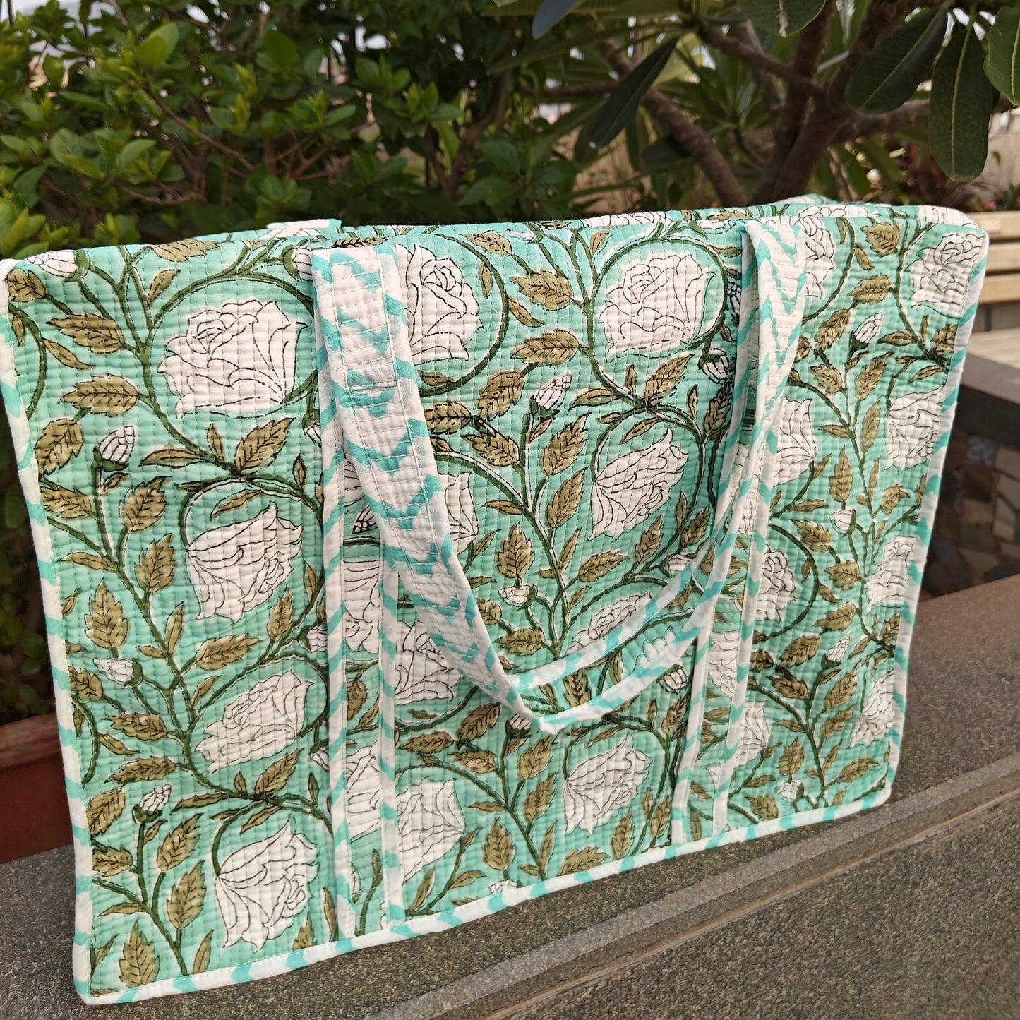 Meadow Muse Quilted Tote Bag