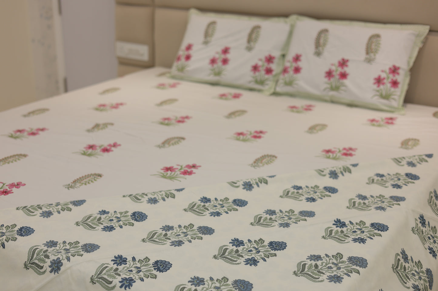 Blossom Breeze Screen Print Double Bed Dohar