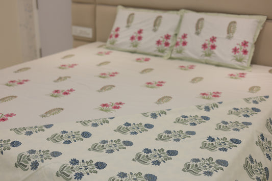 Blossom Breeze Screen Print Double Bed Dohar