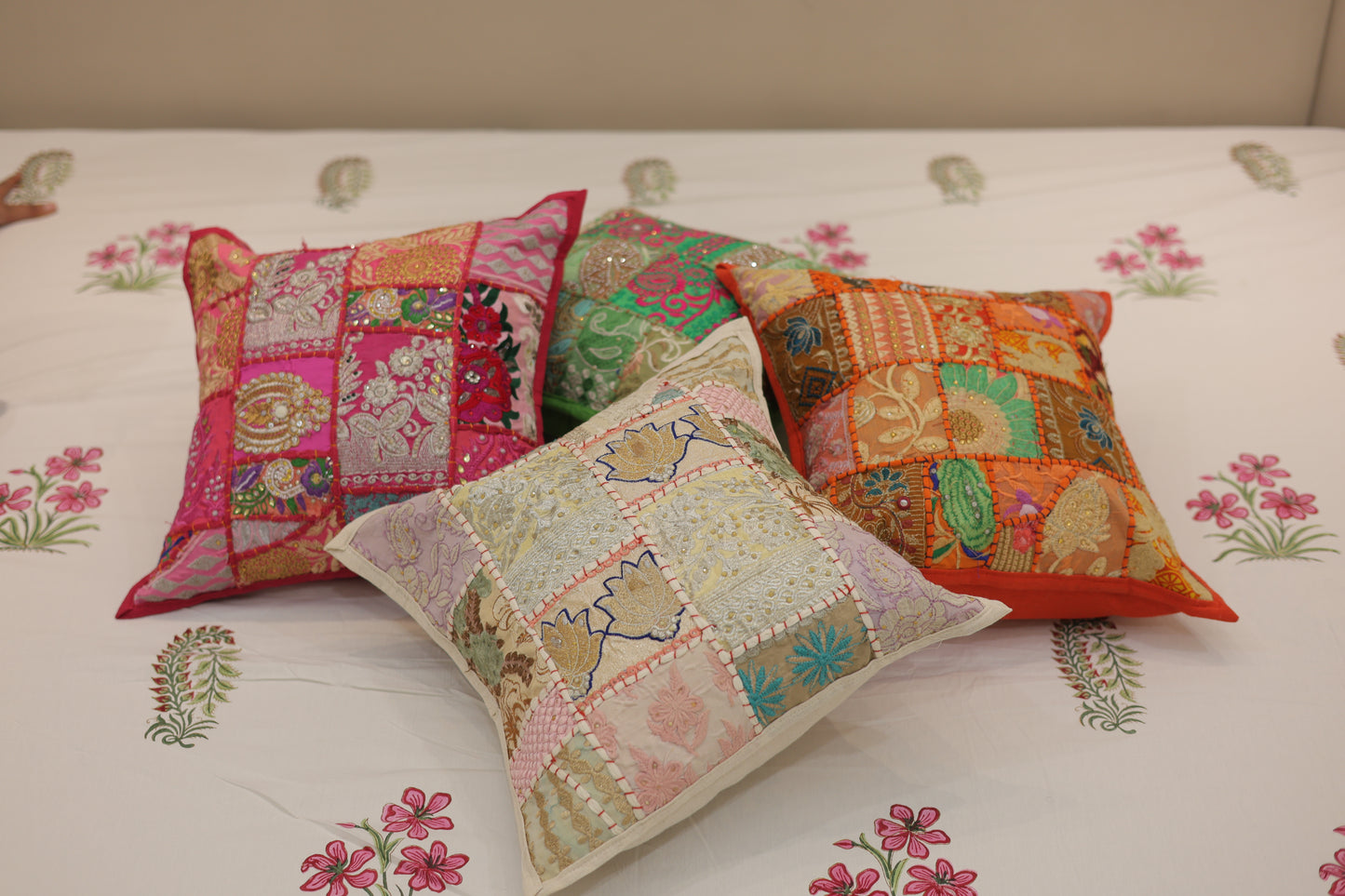 Royal Mirage Patchwork Cushion Cover