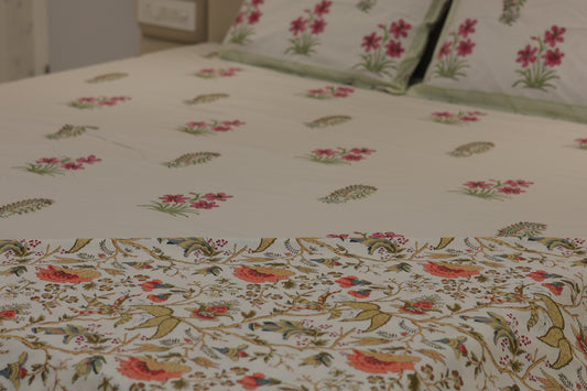 Gardenia Dream Screen Print Double Bed Dohar