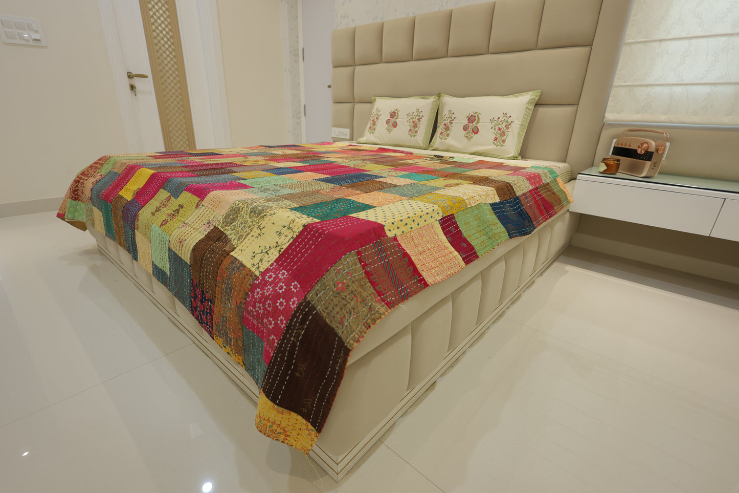 Badmeri Patchwork Marvels Double Bed King Size Bedcover