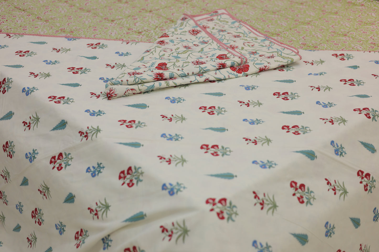 Daffodil Dreams Screen Print Single Bed Dohar Set