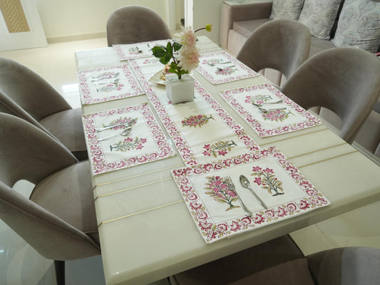 Festive Dining Delight: Pink Elegance and Charm