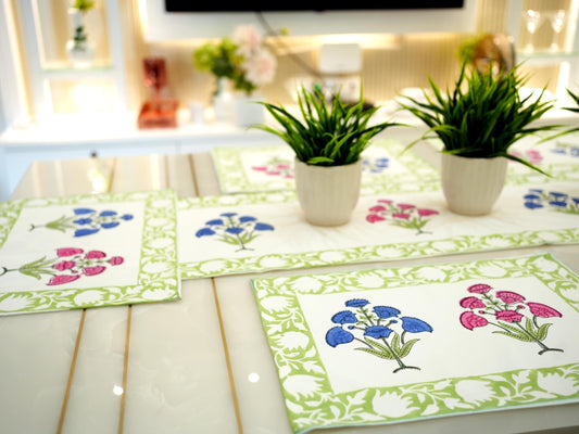 Multicolour Block Paint Table Runner