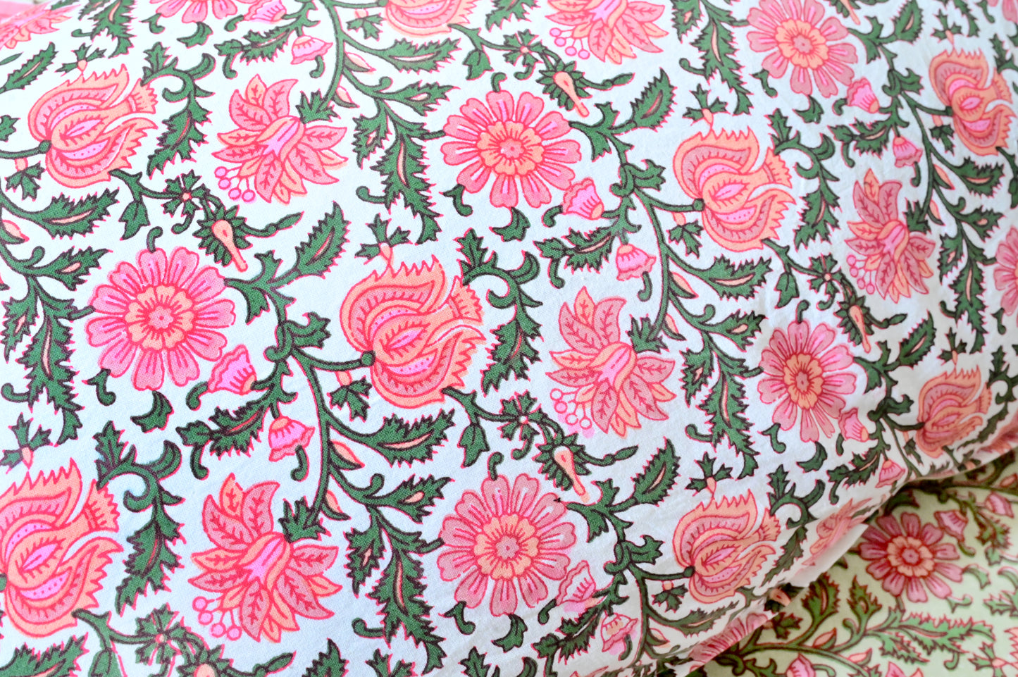 Jaipur Florals Double Bed Screen Print Bedsheet