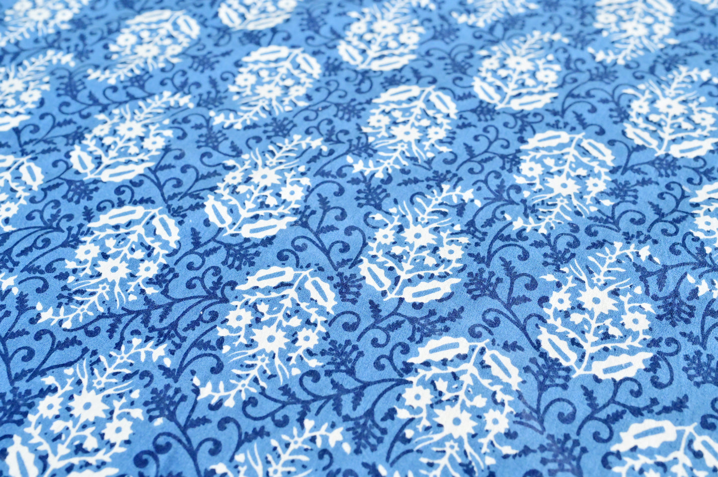 Jaipur Indigo Symphony  Double Bed Screen Print Bedsheet