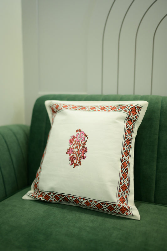 Artisan Hues Maroon Canvas Cushion Covers