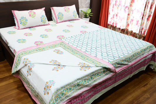 Block Print Bounty Single Bed Reversible Dohar Set