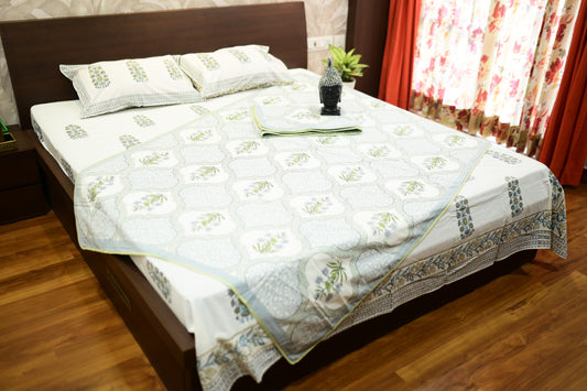 Timless Bedding Screen Print Single Bed Reversible Dohar Set