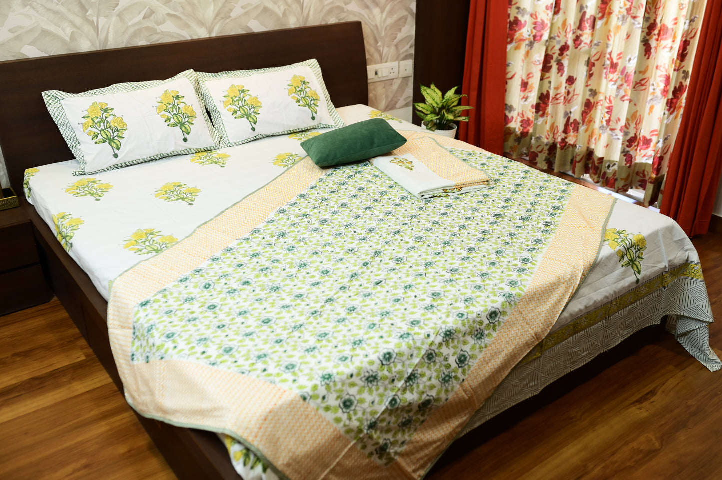 Folklore Flourish Single Bed Reversible Dohar Set