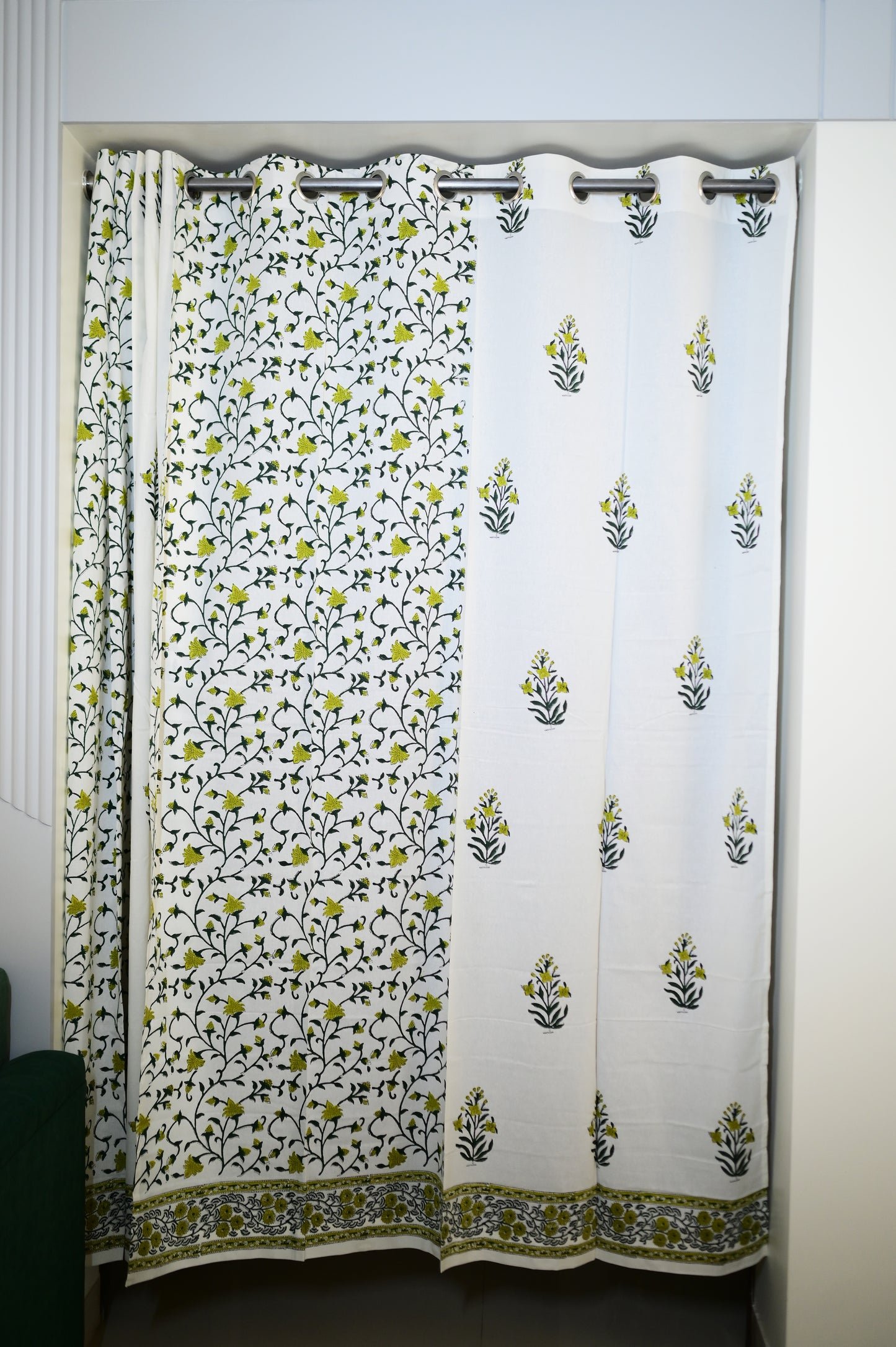 Tulip Tango Floral Handblock Print Curtains