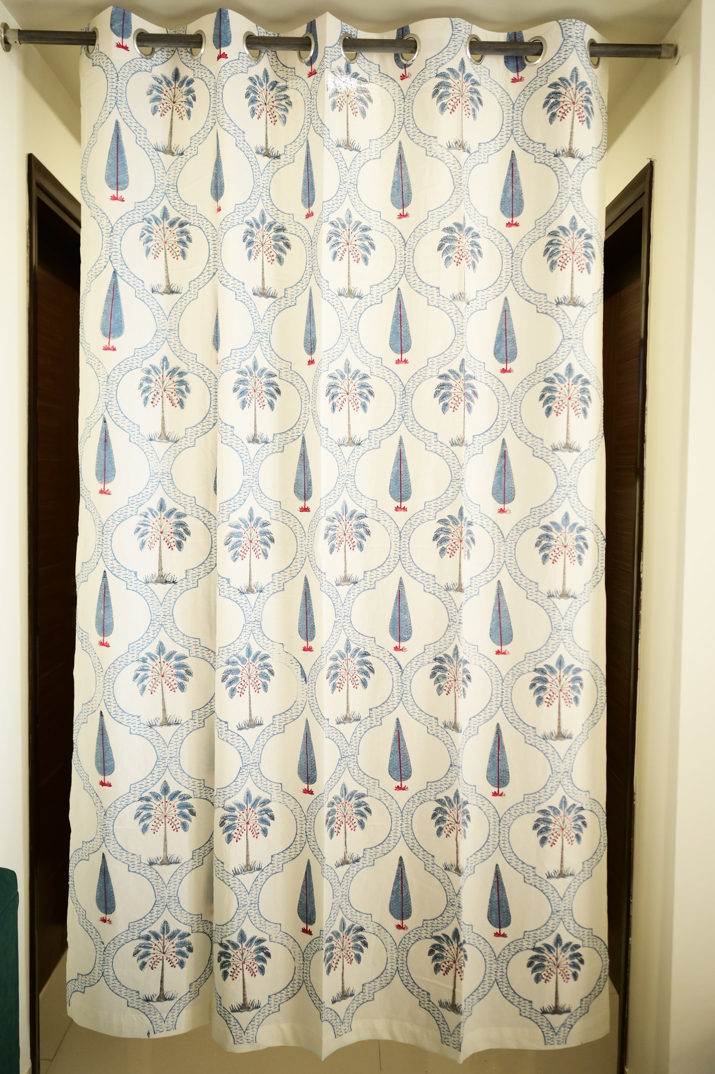 Orchid Oasis Floral Handblock Print Curtains