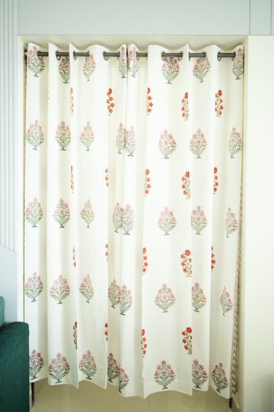 Meadow Melody Handblock Print Curtains