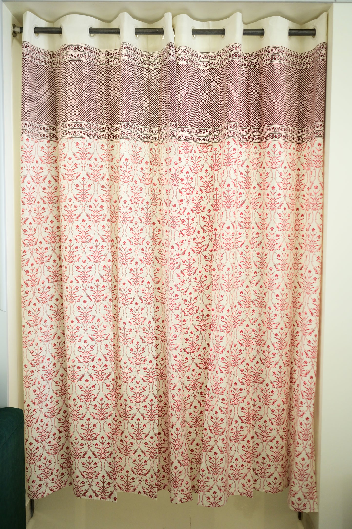 Garden Grove Floral Handblock Print Curtains