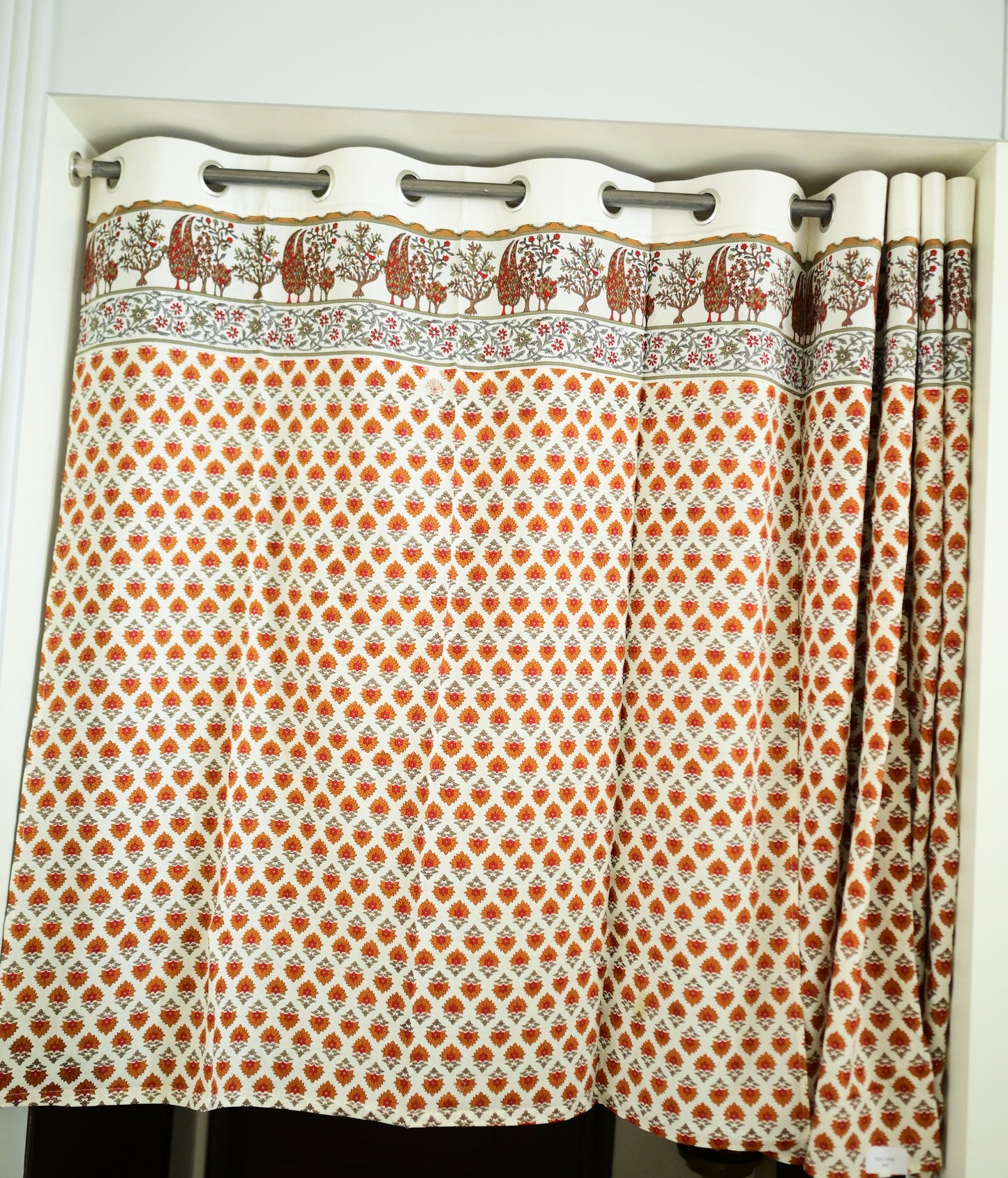 Wildflower Lane Floral Handblock Print Curtains