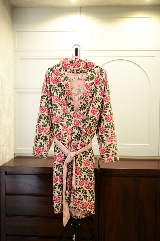 Blossom Bliss Hand-Painted Bathrobes