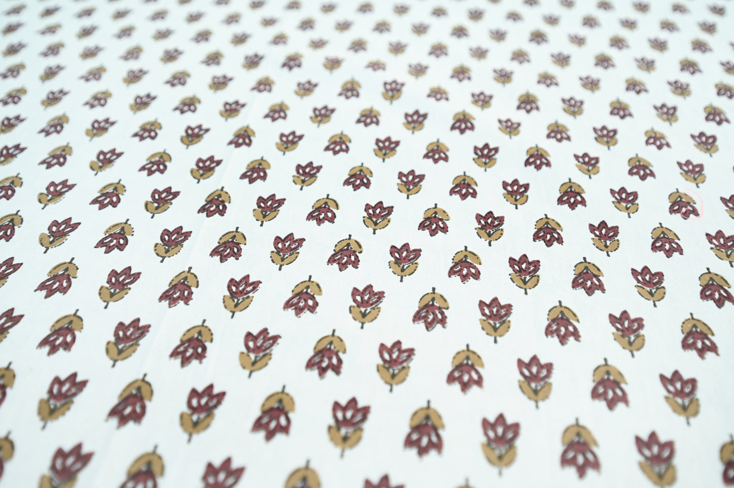 Desert Garden Maroon Double Bed Screen Print Bedsheet