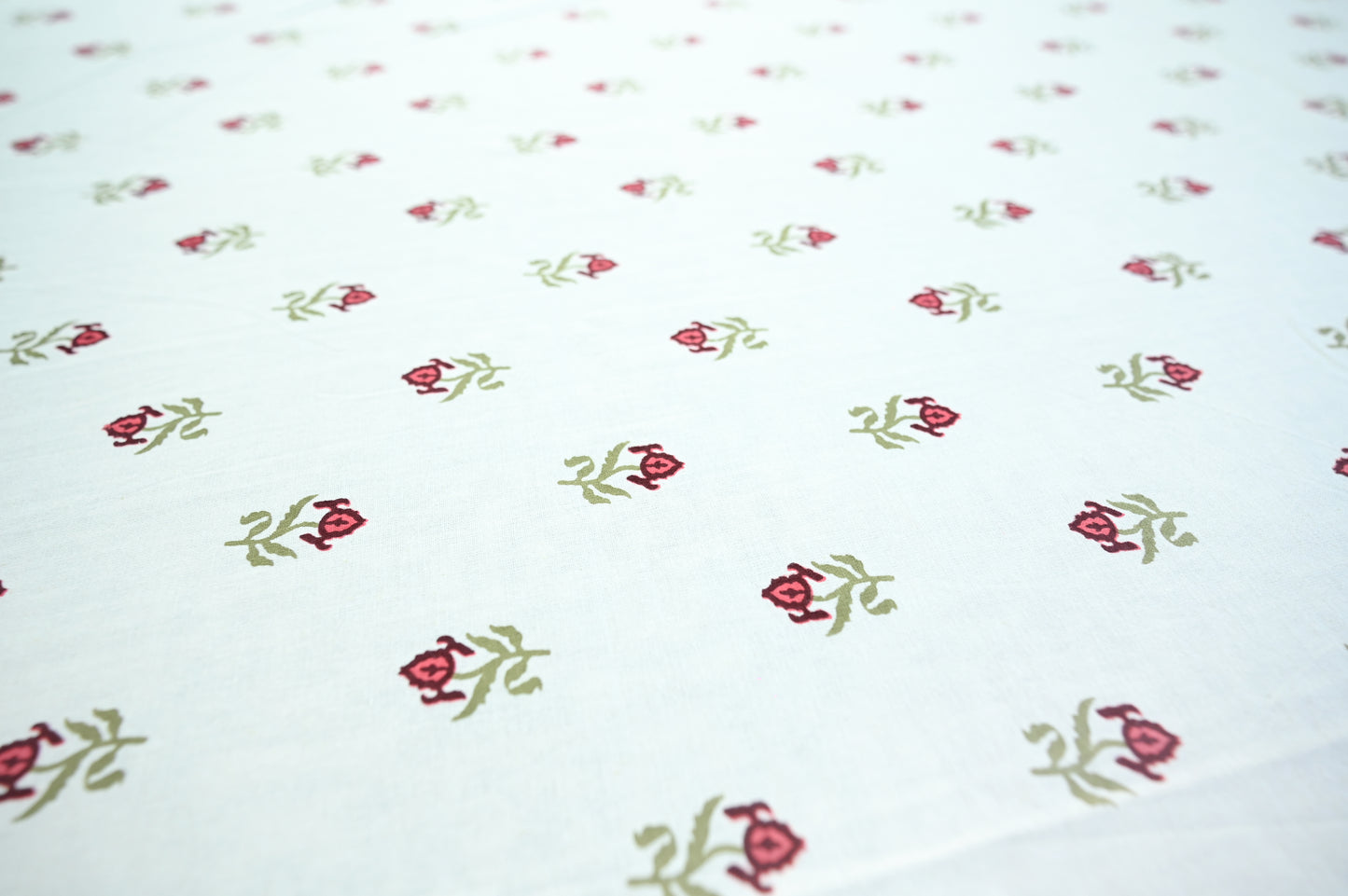 Rajasthani Roses Pink Double Bed Screen Print Bedsheet