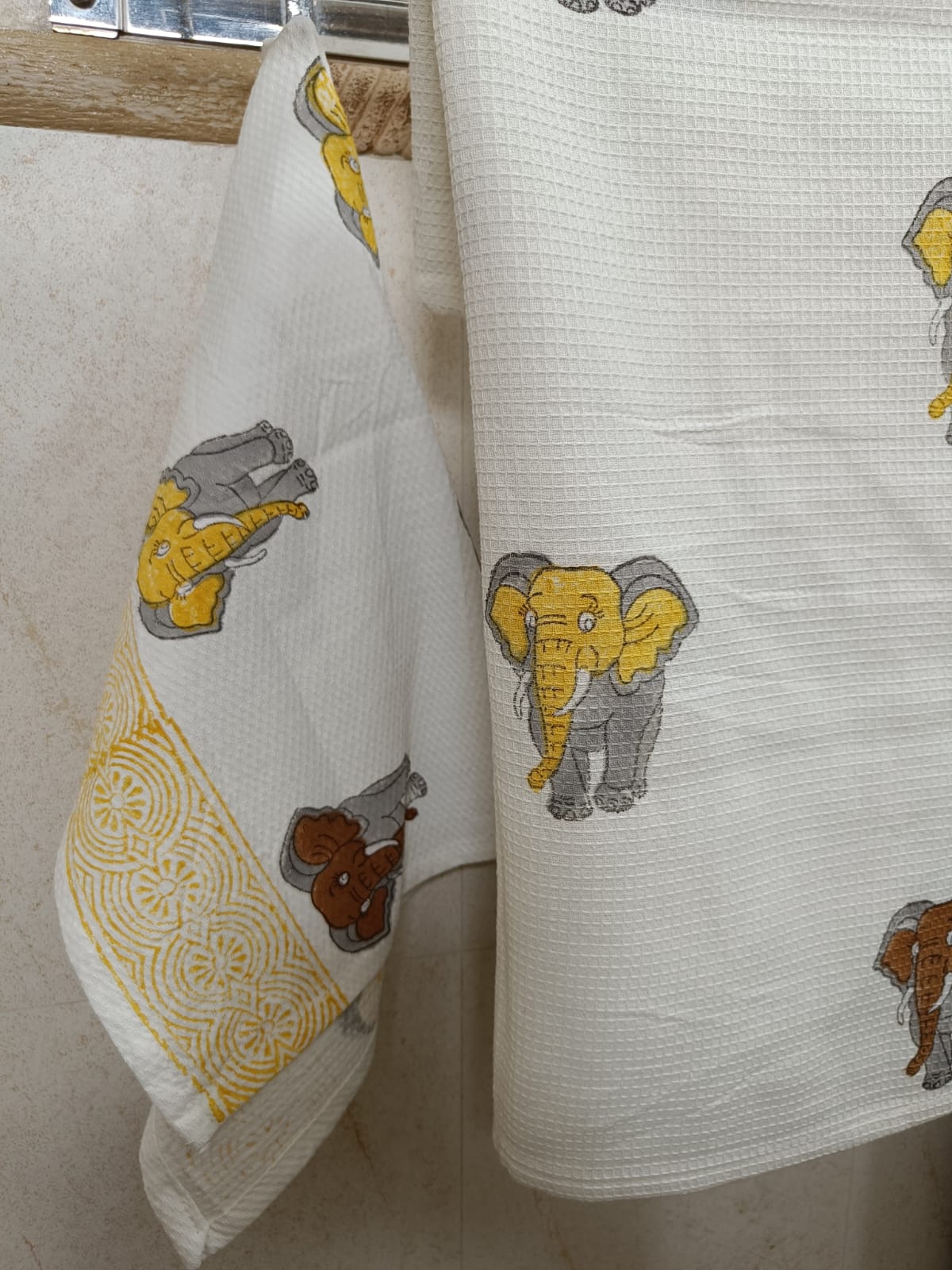 Elephant Print Bath Towel