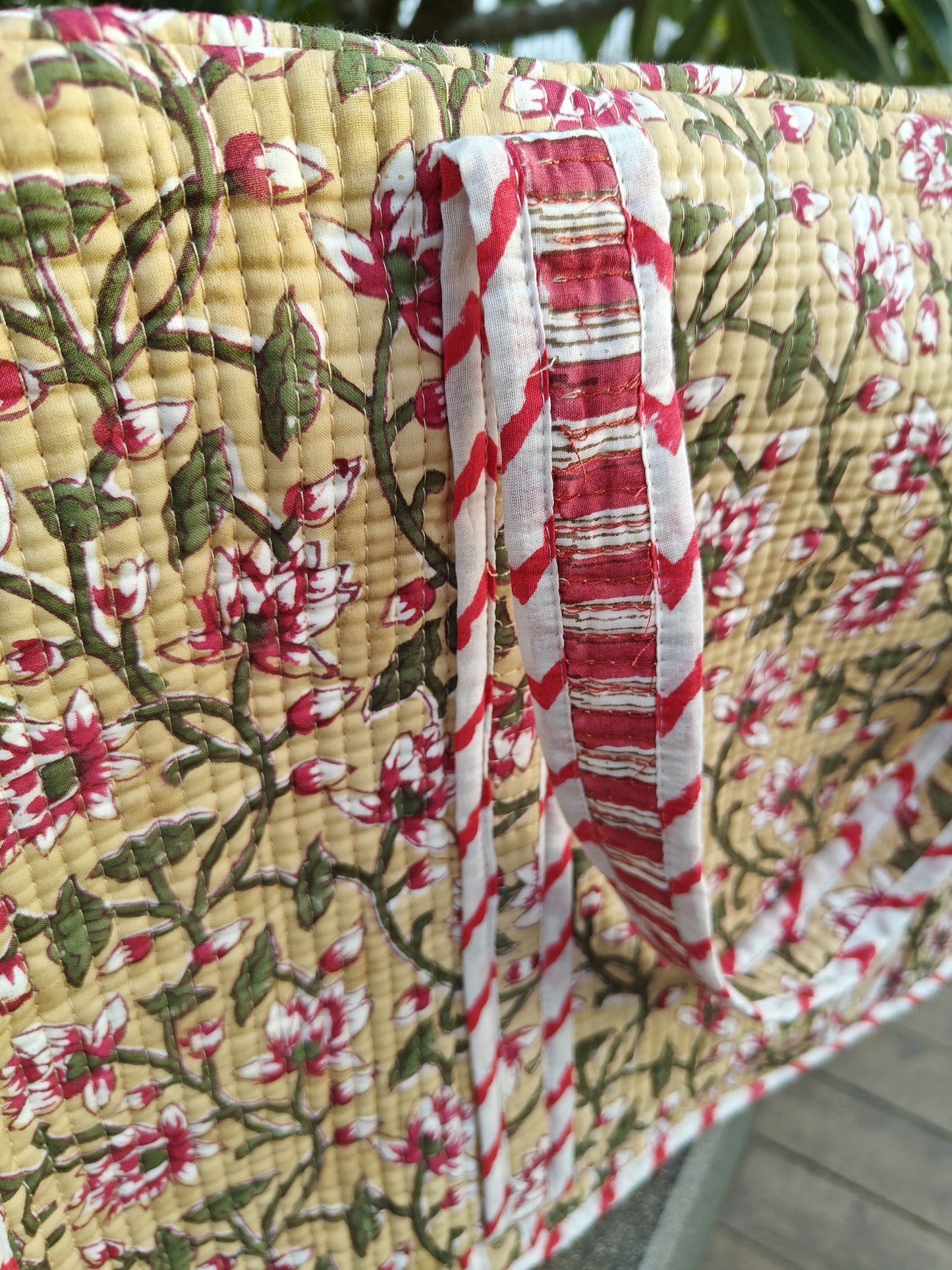 Herbal Hues Quilted Tote Bag