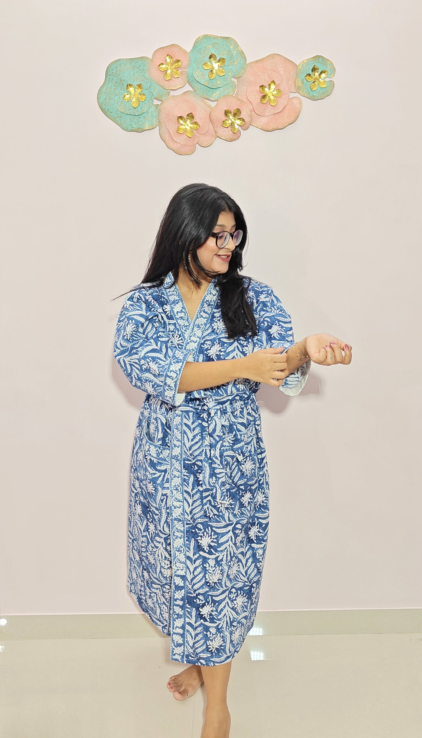 Noor-e-Neel Bathrobe