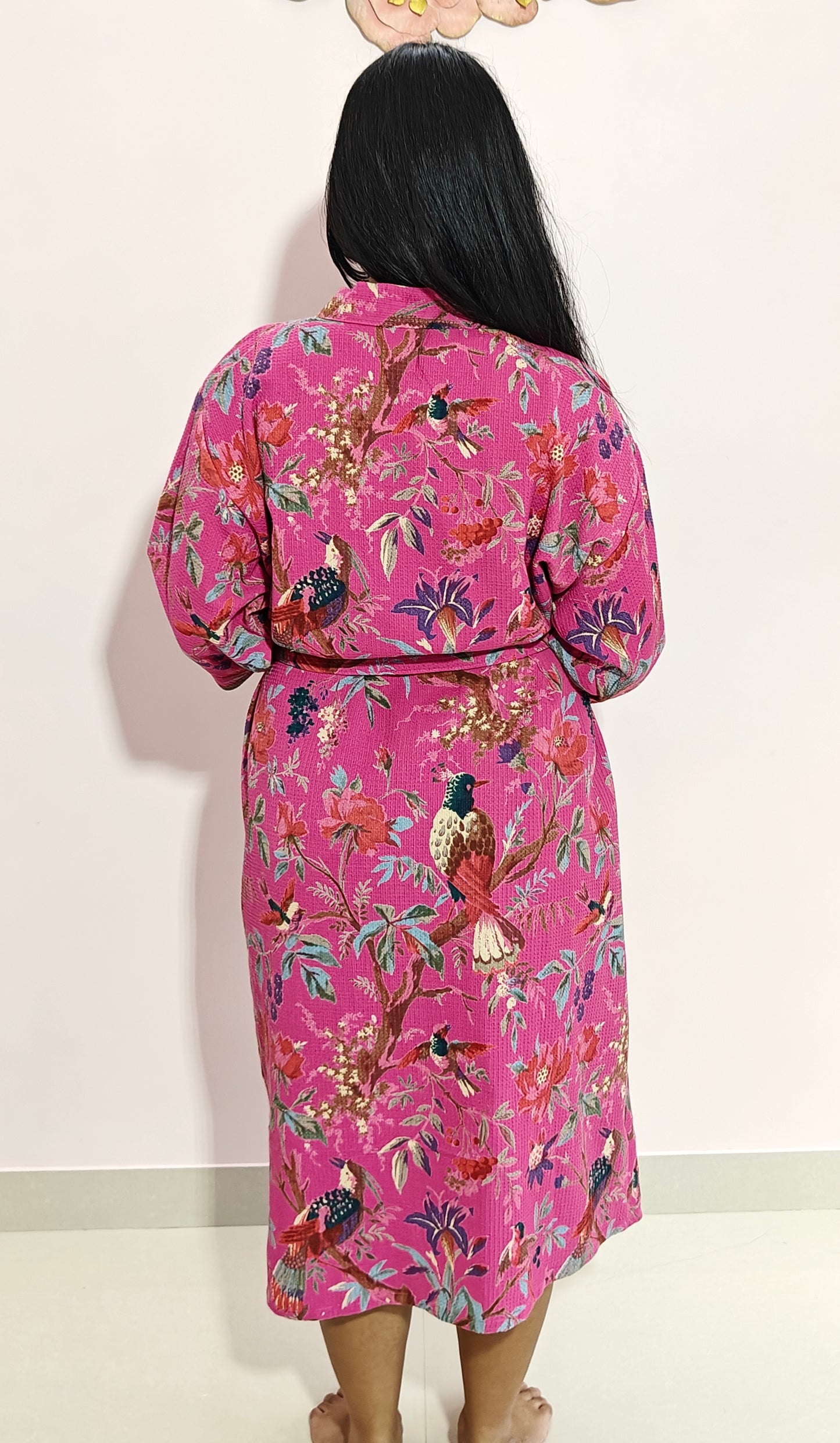 Forest Muse Magenta Pink Bathrobe