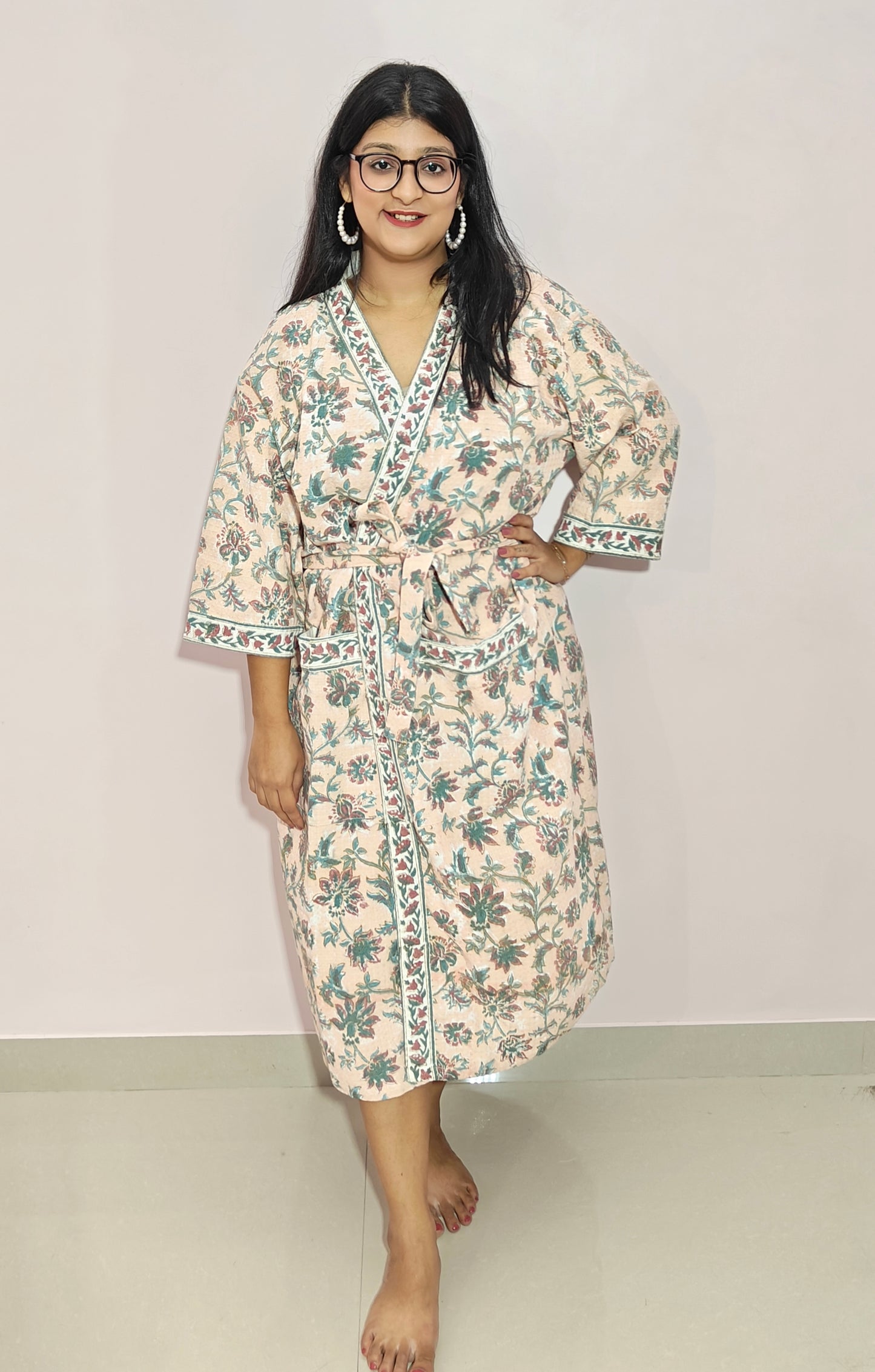 Botanic Bloom Peachy Bathrobes