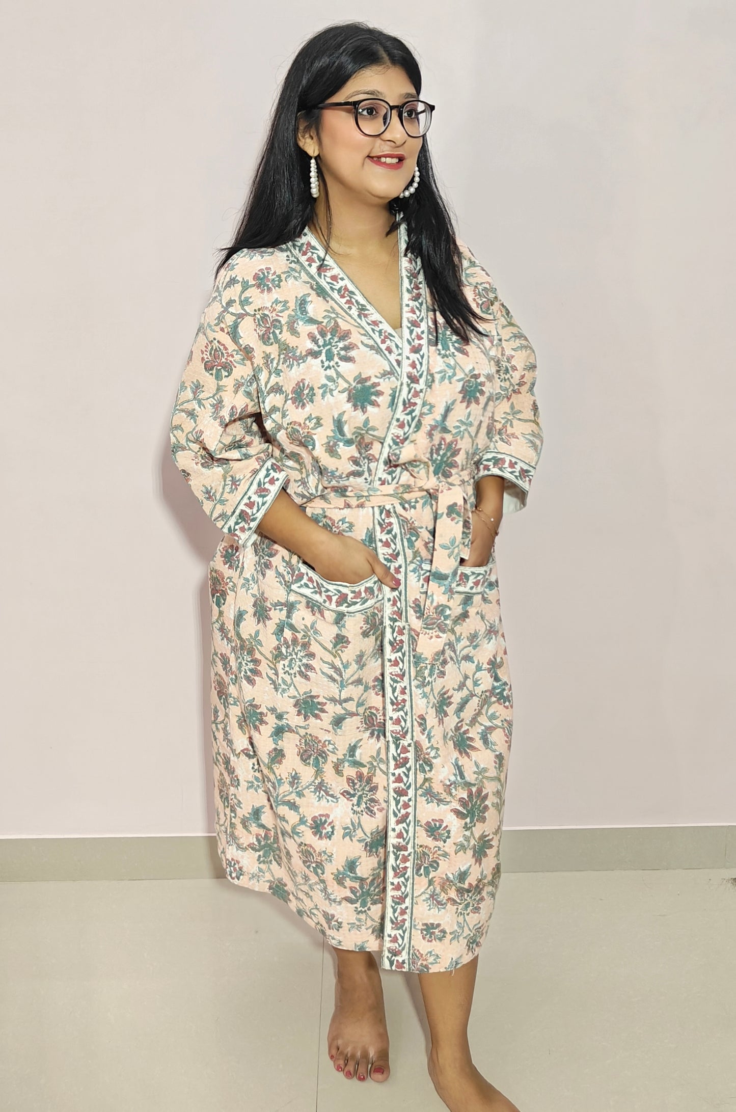 Botanic Bloom Peachy Bathrobes