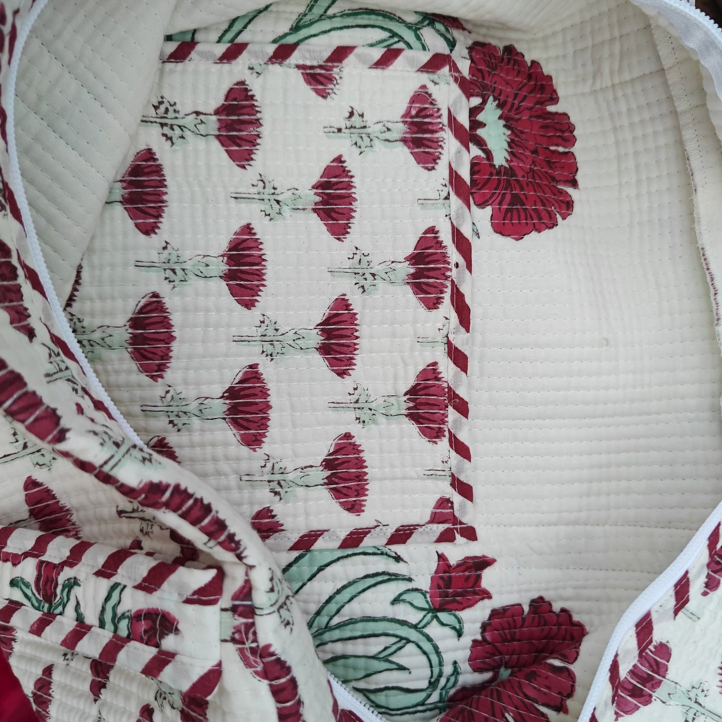 Wildflower Walk Quilted Tote Bag