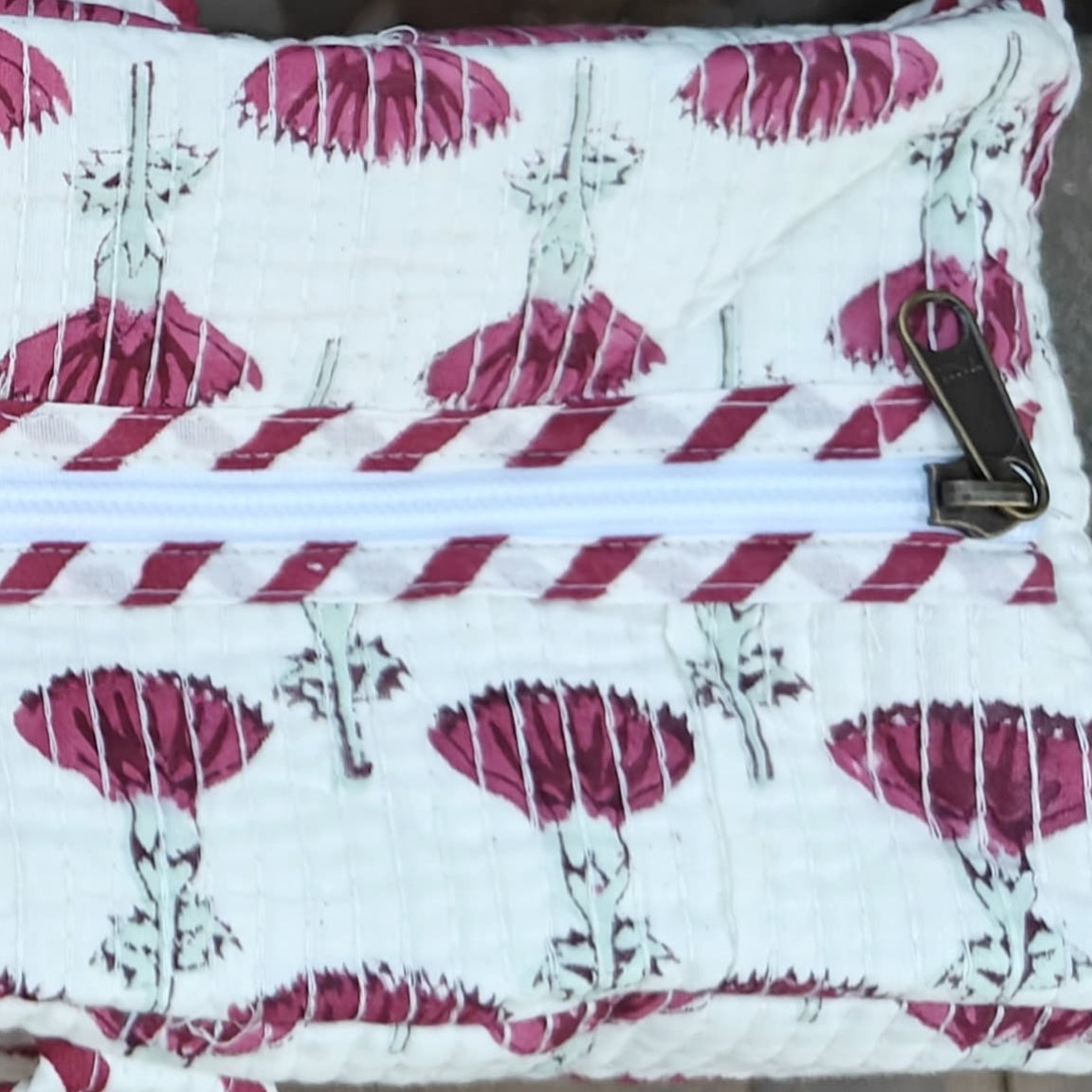 Wildflower Walk Quilted Tote Bag