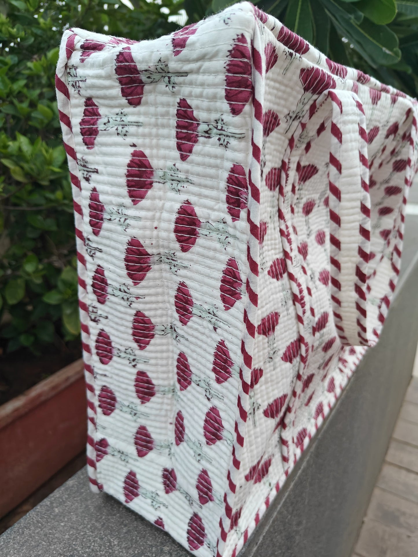 Wildflower Walk Quilted Tote Bag