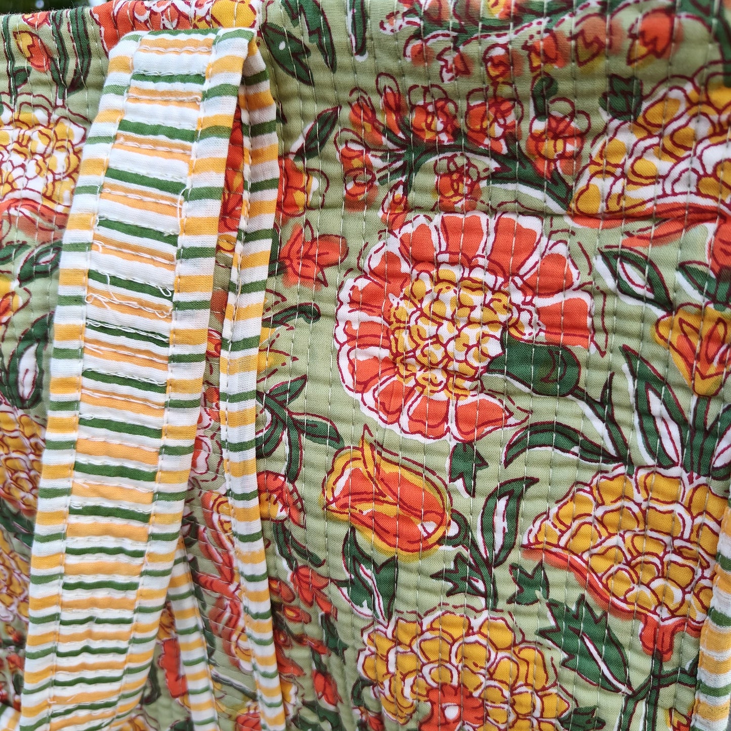 Garden Glow Quilted Tote Bag