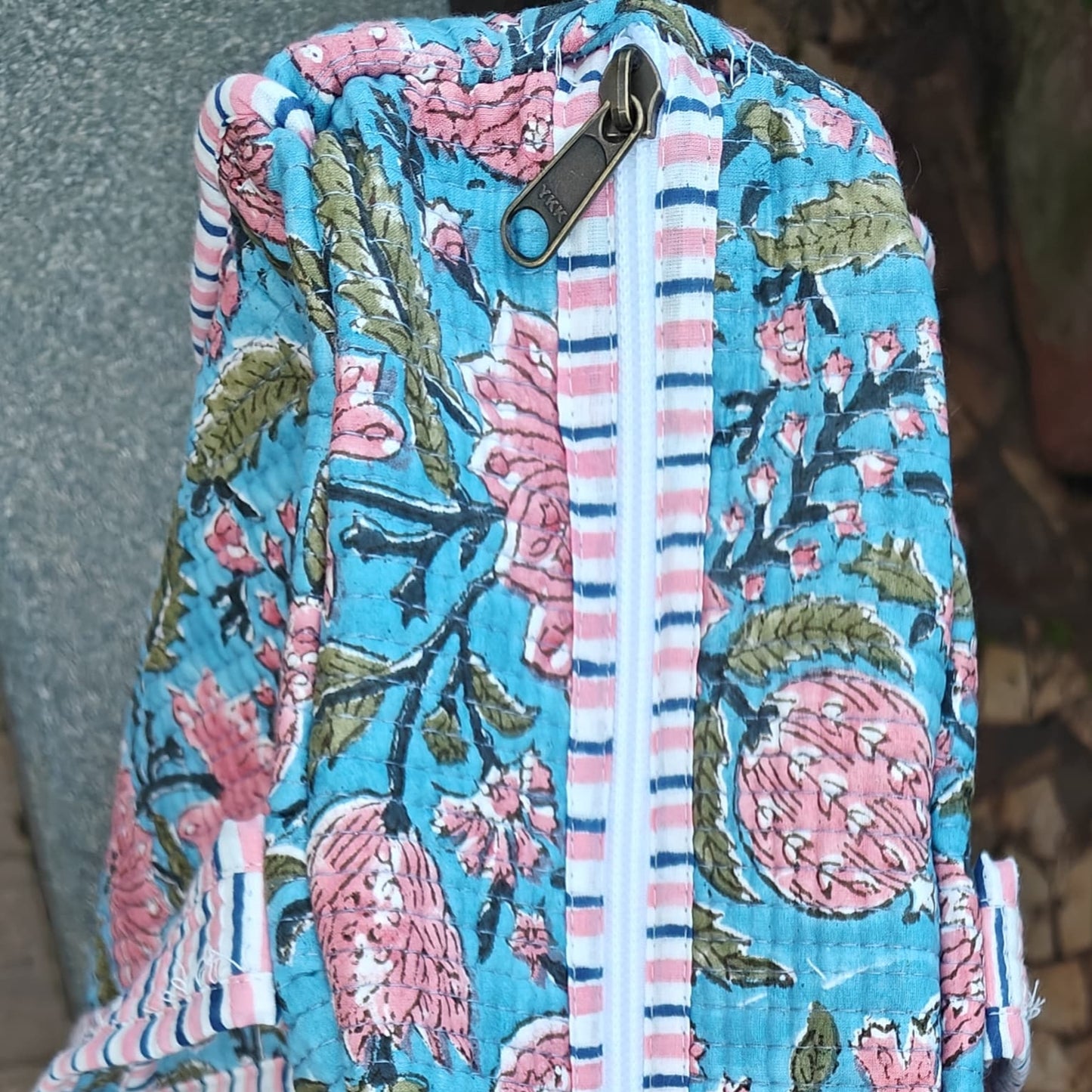 Petal Print Quilted Tote Bag