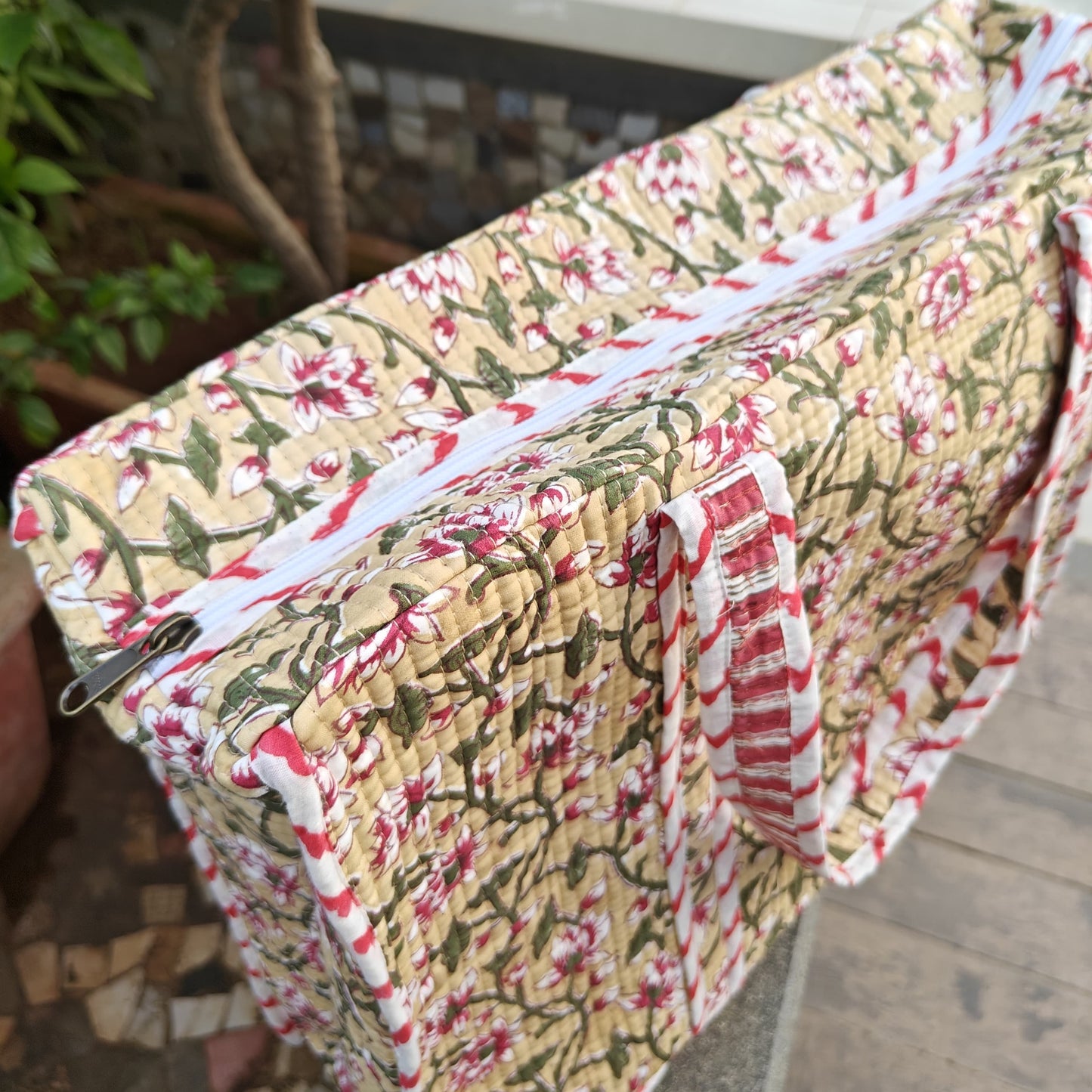 Herbal Hues Quilted Tote Bag