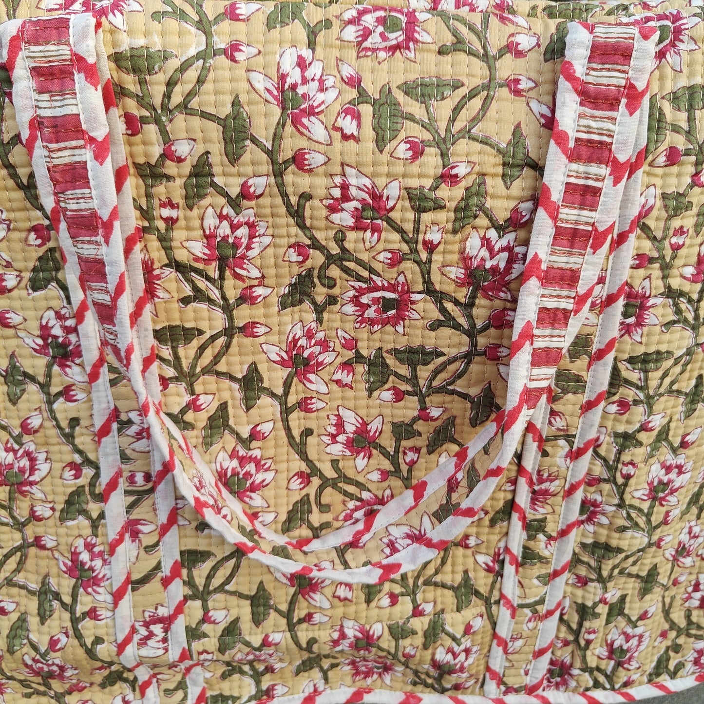 Herbal Hues Quilted Tote Bag