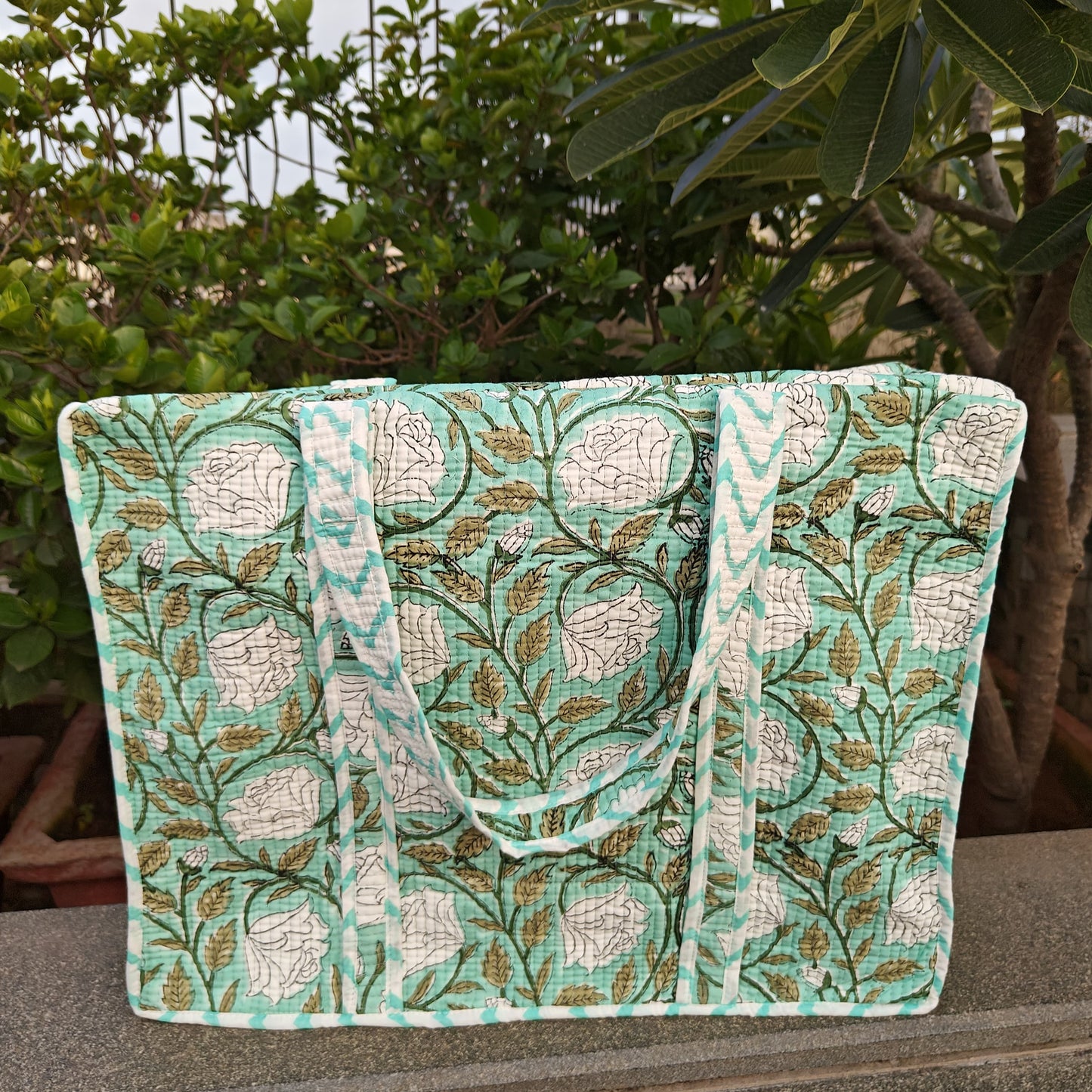 Meadow Muse Quilted Tote Bag